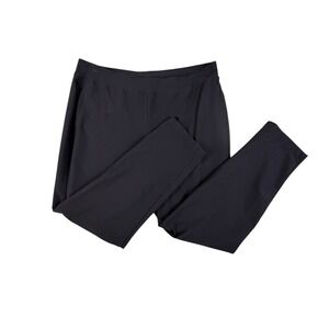 Eileen Fisher Pants Women's Large Elastic Waist Straight Leg Comfort Black